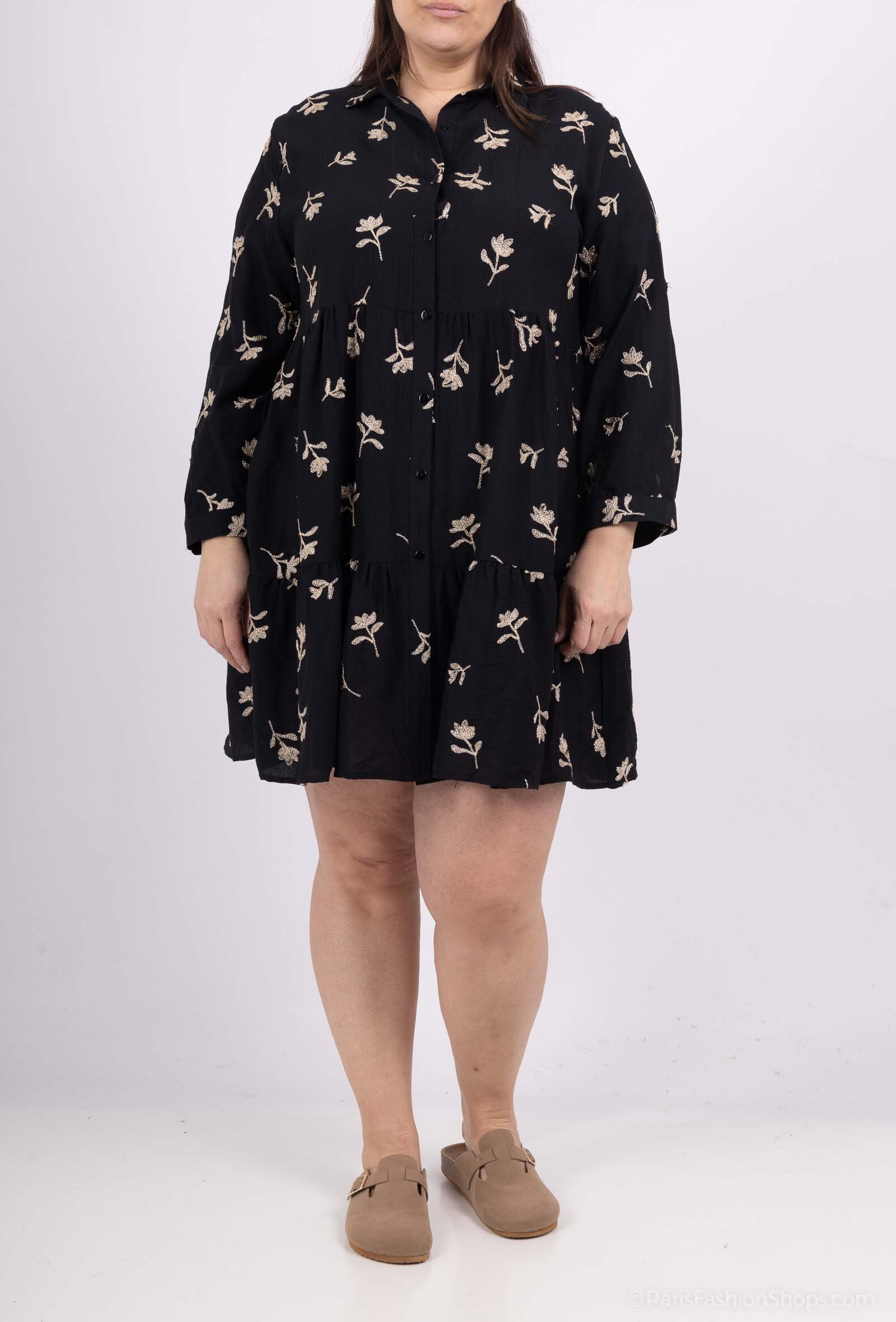 Wholesaler Christy - Dress/embroidered tunic *Lyocell *