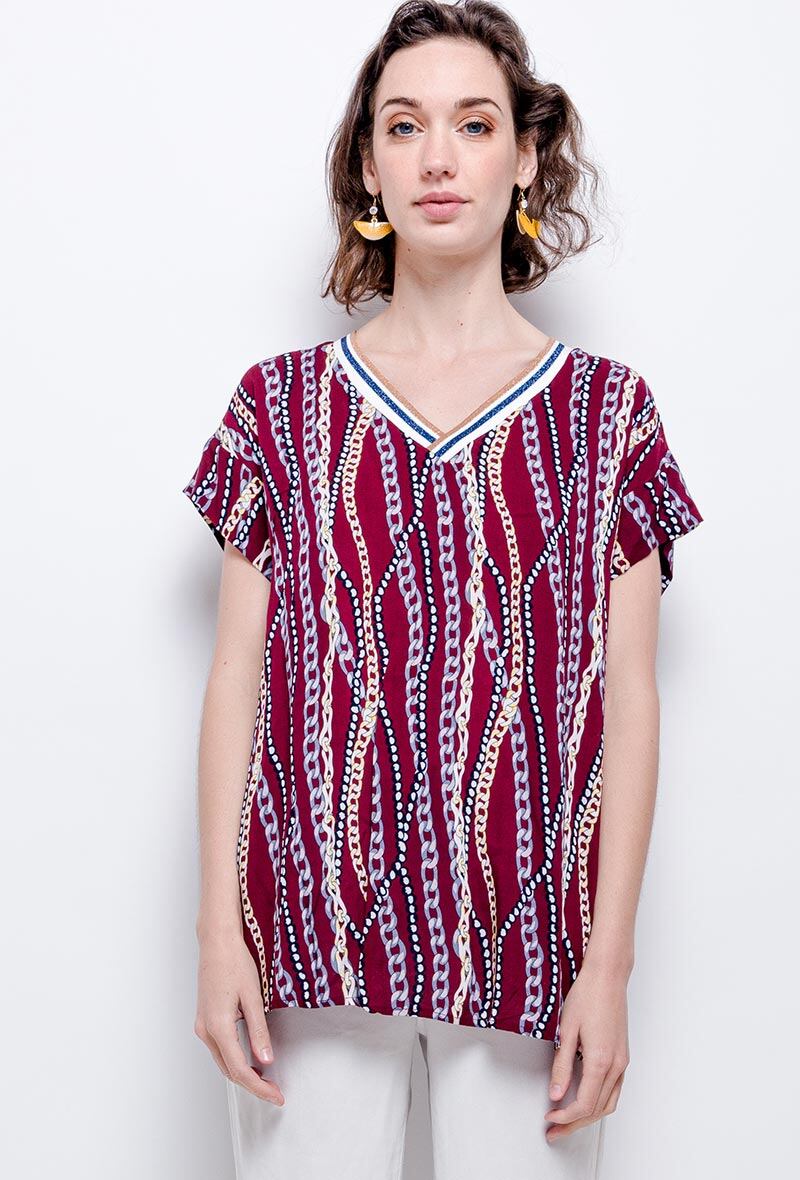 Grossiste Christy - Blouse à imprimé chaînes
