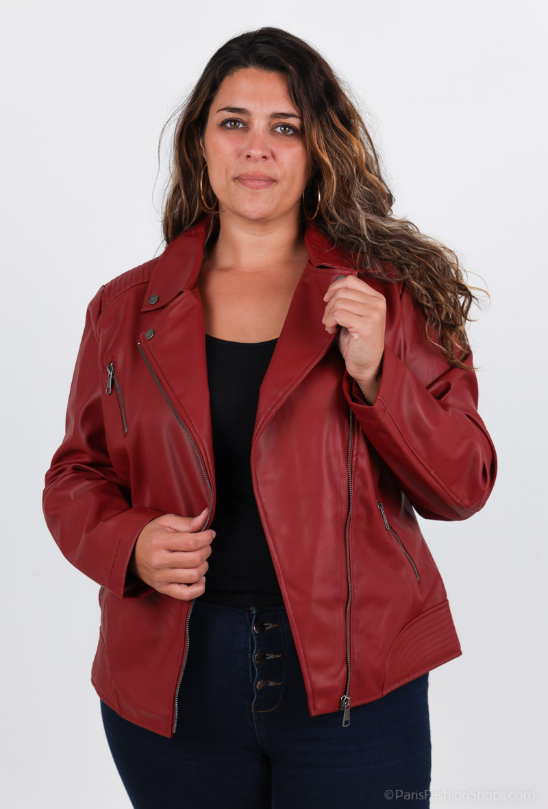 Grossiste Christy - Veste en simili cuir