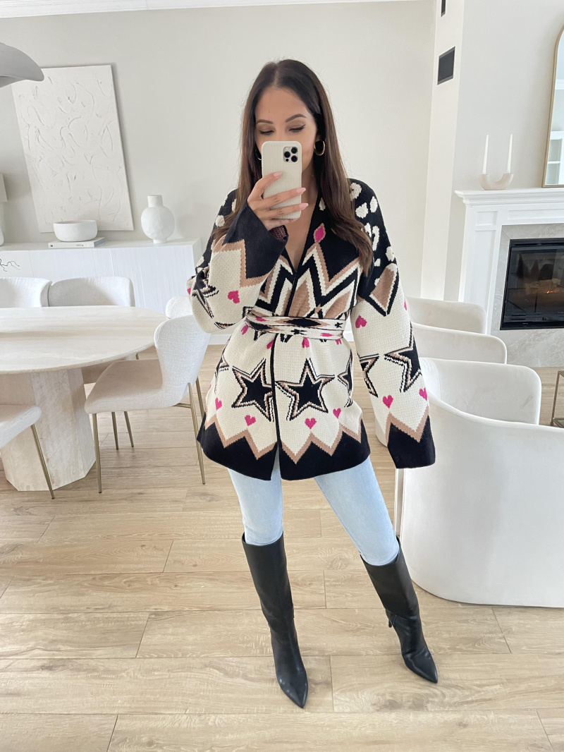 Gemusterte Strickjacke - Image 8
