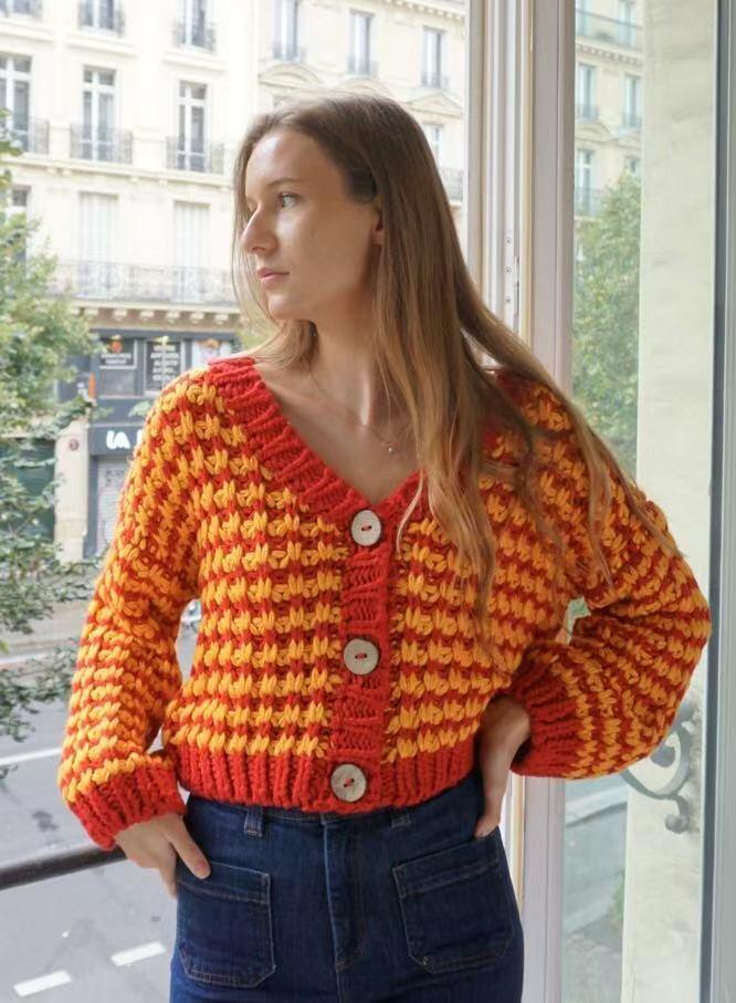 Cozy Knit Cropped Cardigan