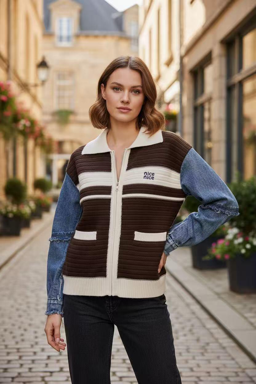 Mixed-material jacket