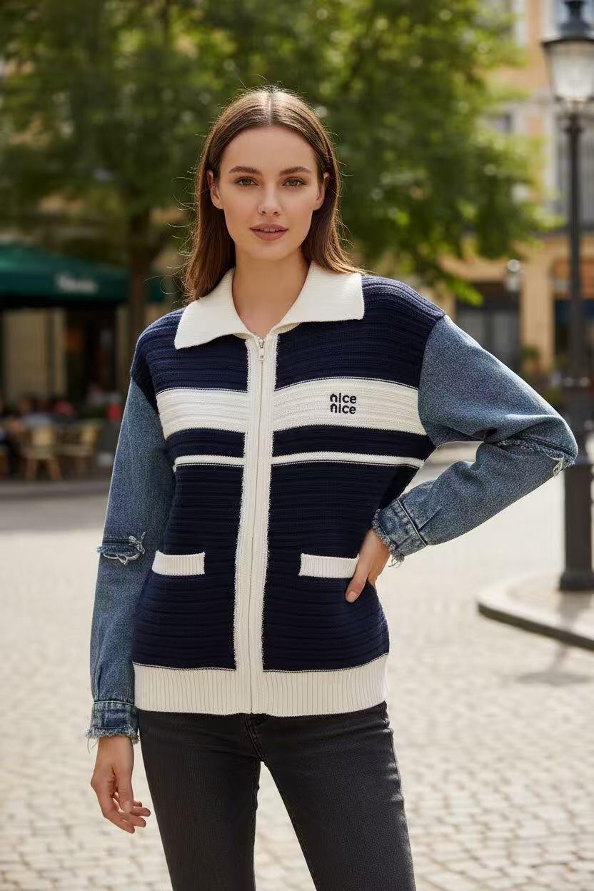 Mixed-material jacket