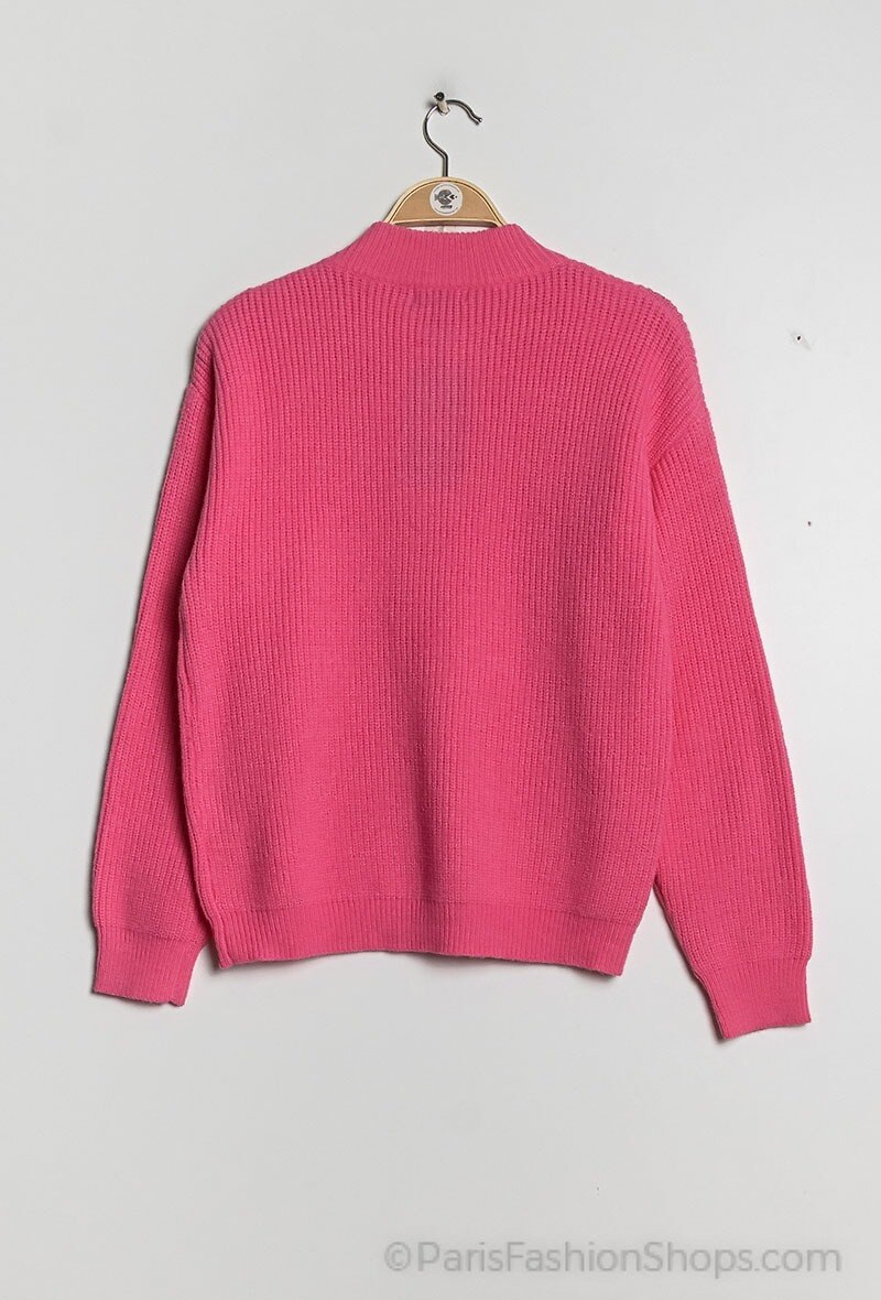 Jersey en punto de canalé con cuello abotonado - Image 6