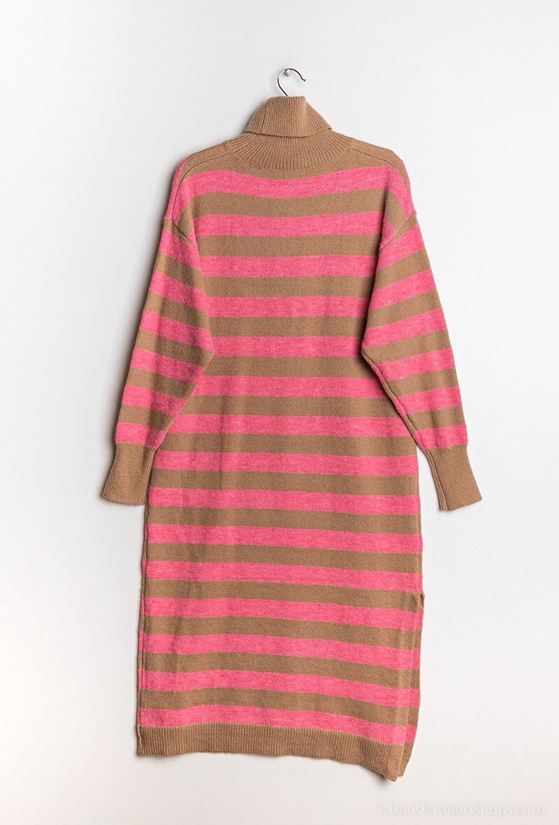 Abito lungo a righe in maglia - Image 3