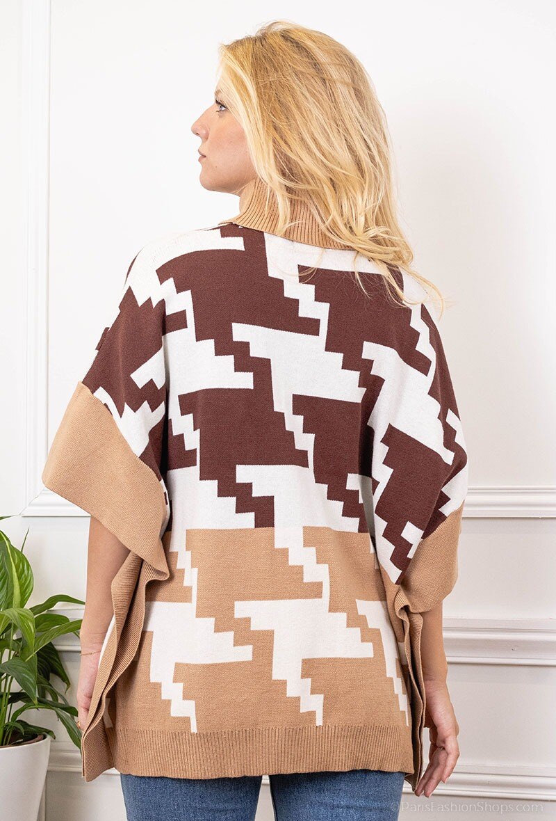 Poncho mit geometrischem Muster - Image 16
