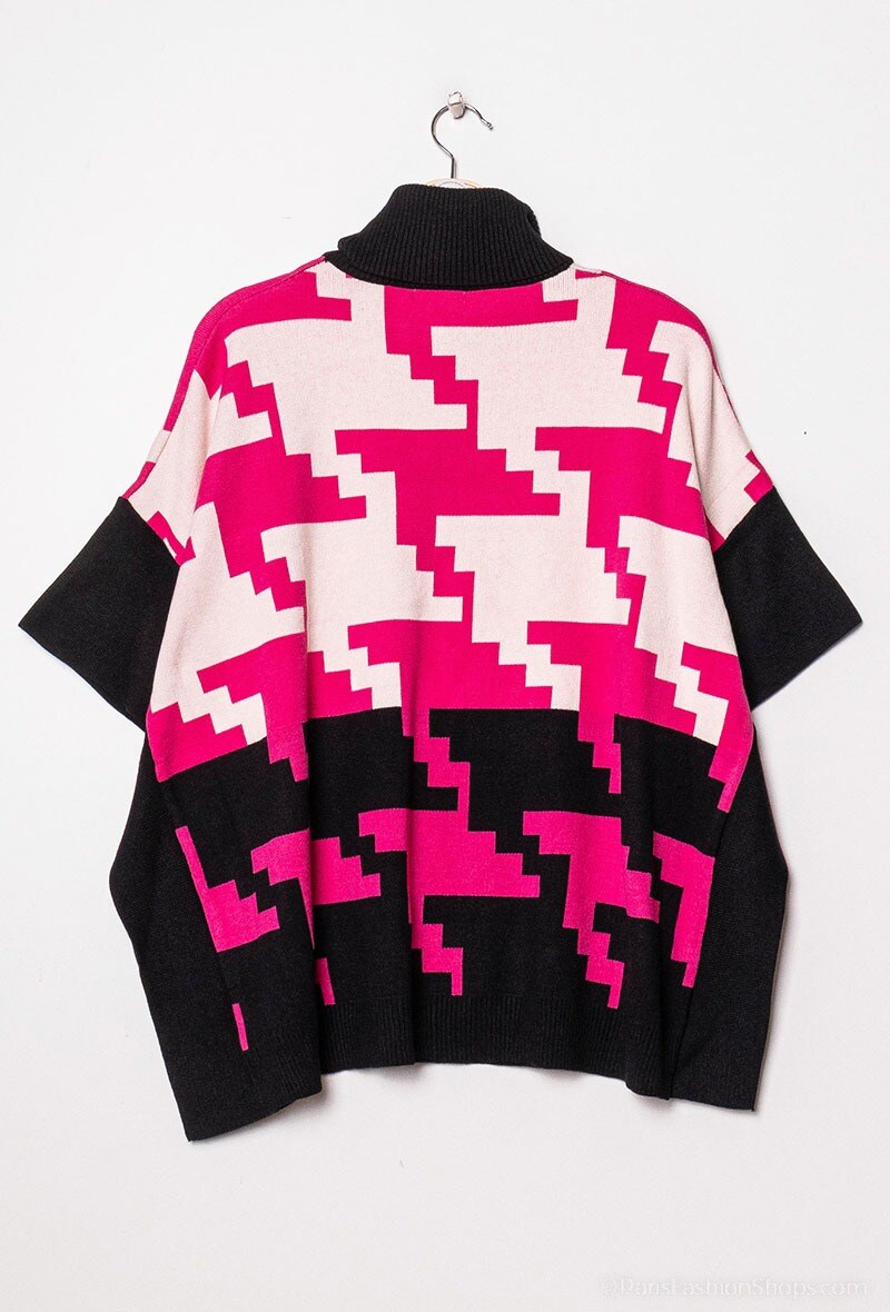 Poncho mit geometrischem Muster - Image 7