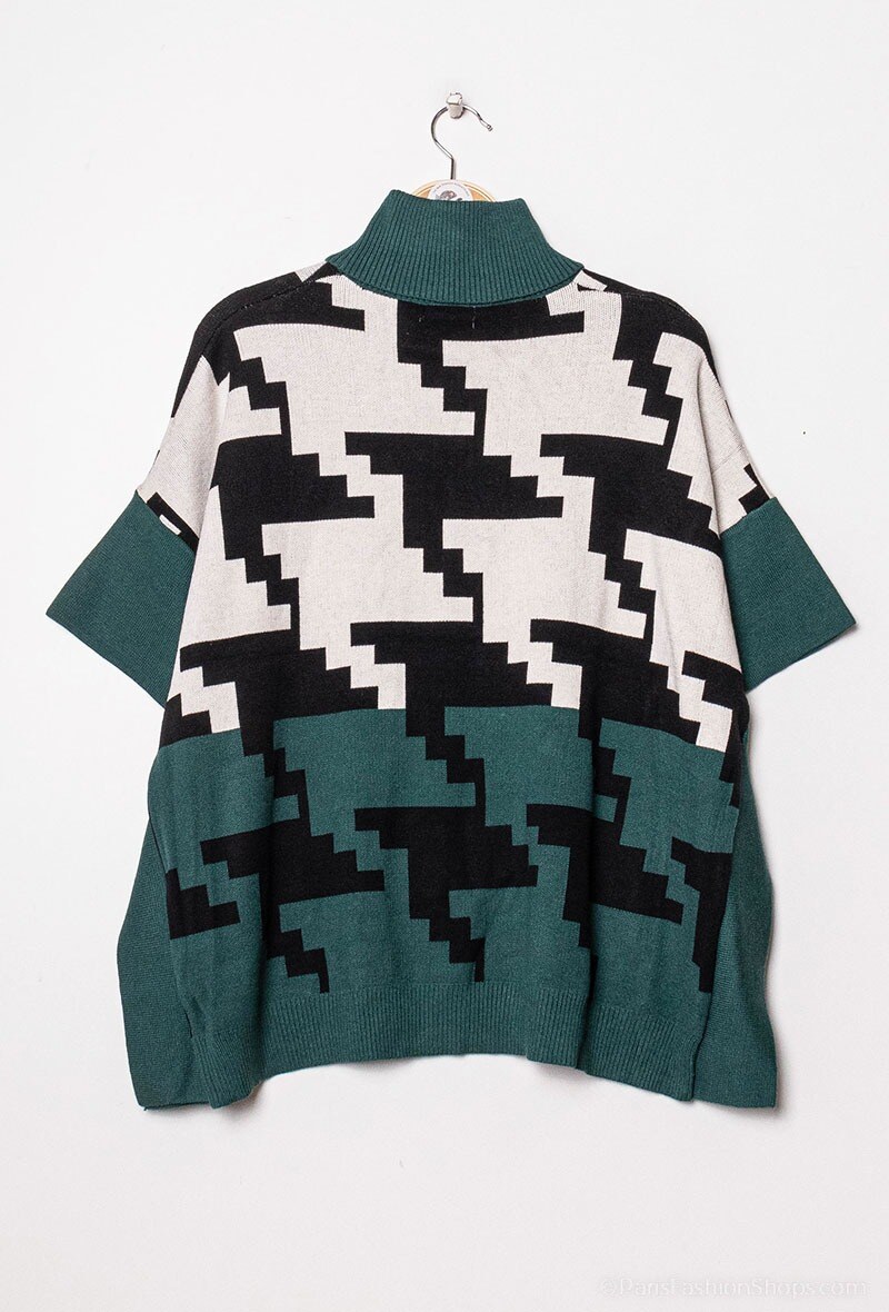 Poncho mit geometrischem Muster - Image 8