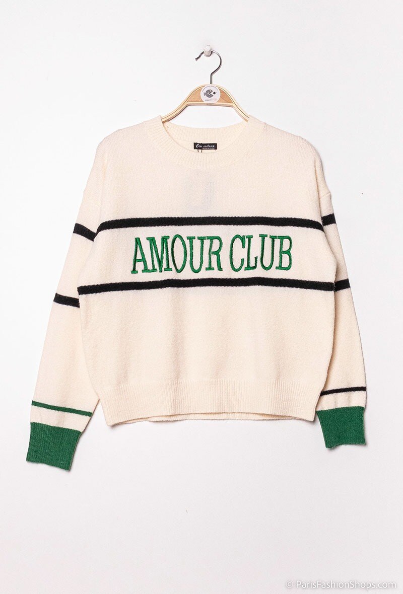 Strickpullover mit Aufschrift - Image 2