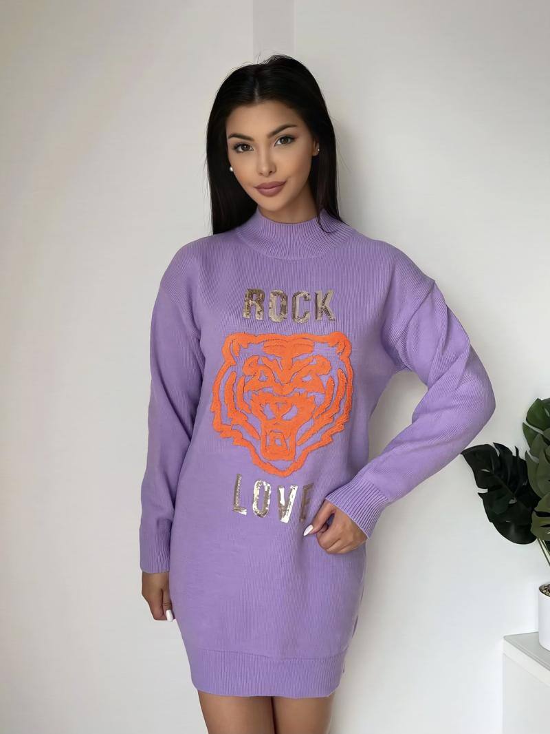 Maglione lungo con scollo a V - Image 2