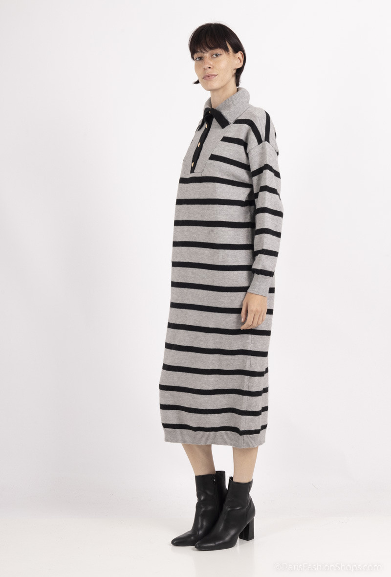 Striped Sweater Dress - Image 4