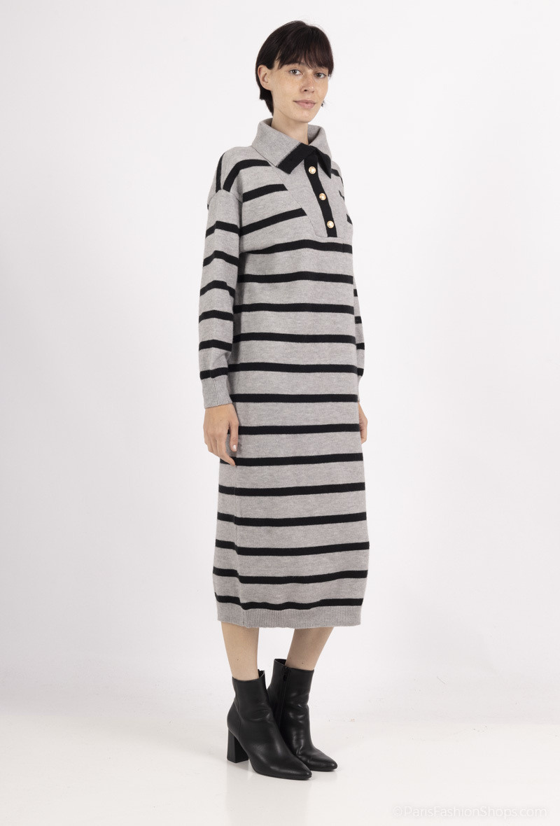 Striped Sweater Dress - Image 7