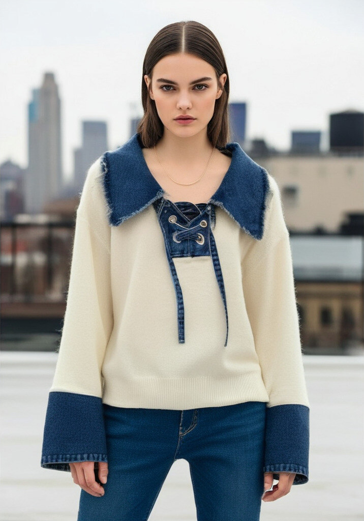 Denim sweaters - Image 1