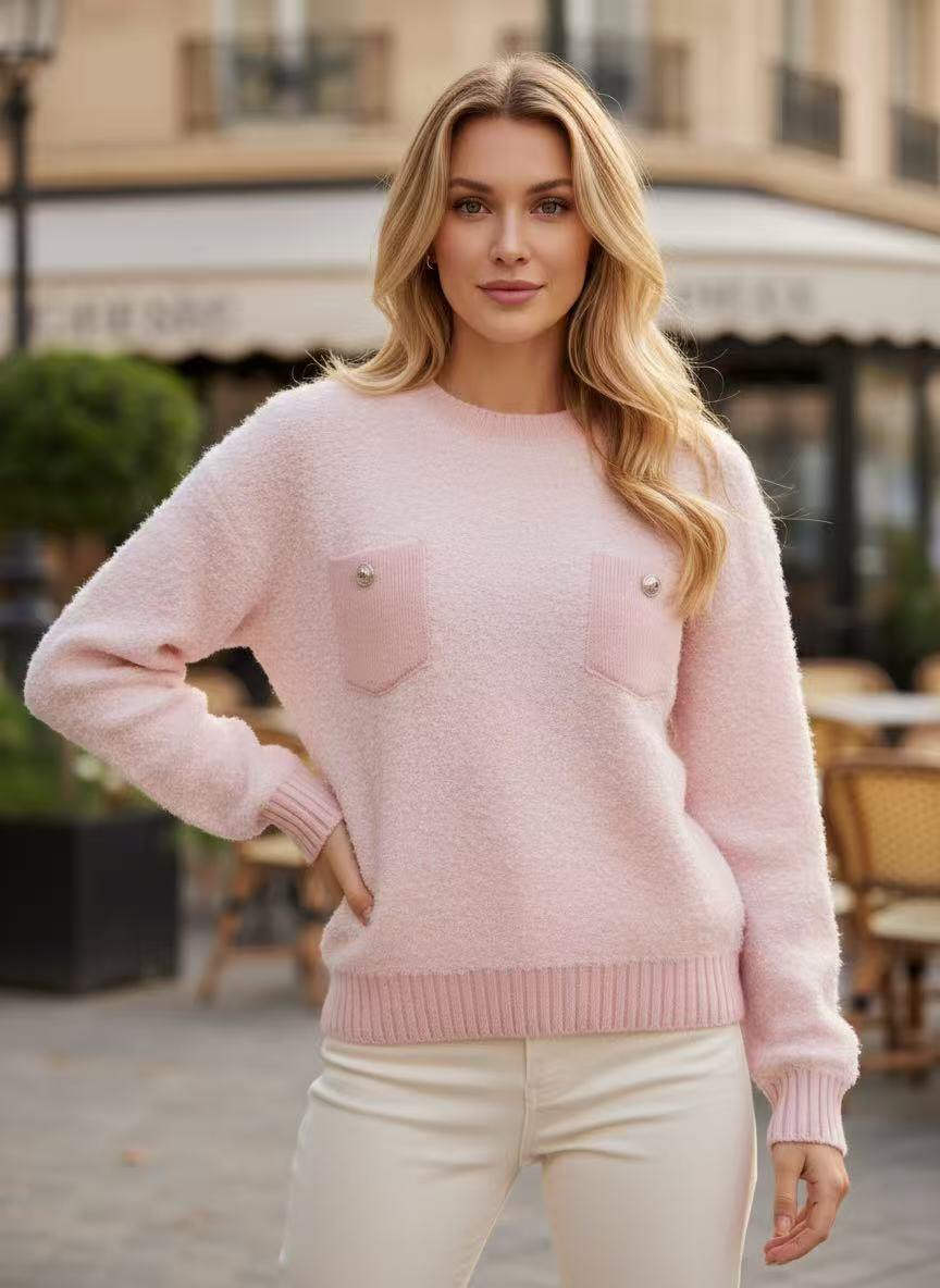 Sweater with buttoned pocket - Image 5