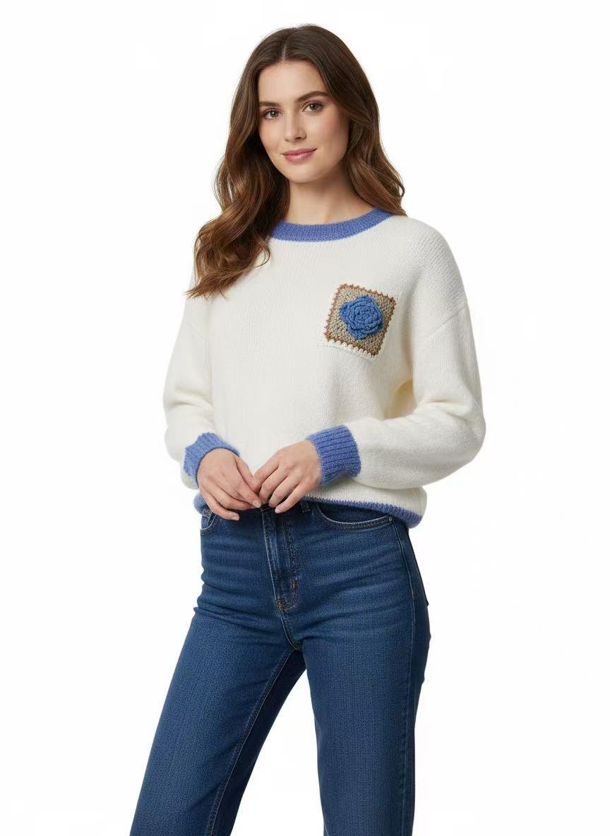 Floral Pocket Sweater - Image 2