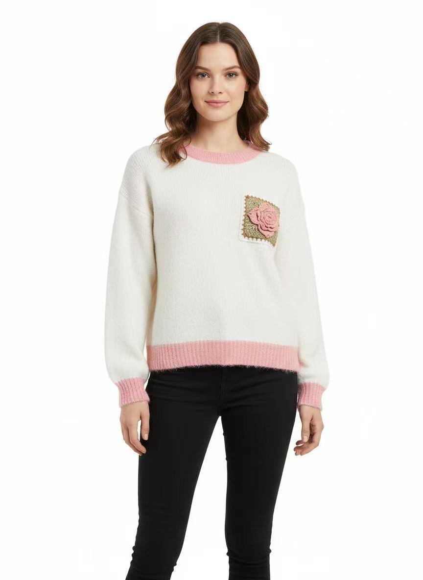 Floral Pocket Sweater - Image 3