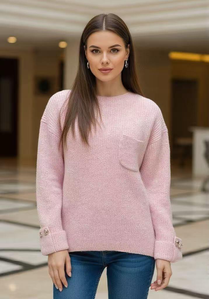 Sweater with buttoned sleeves - Image 6