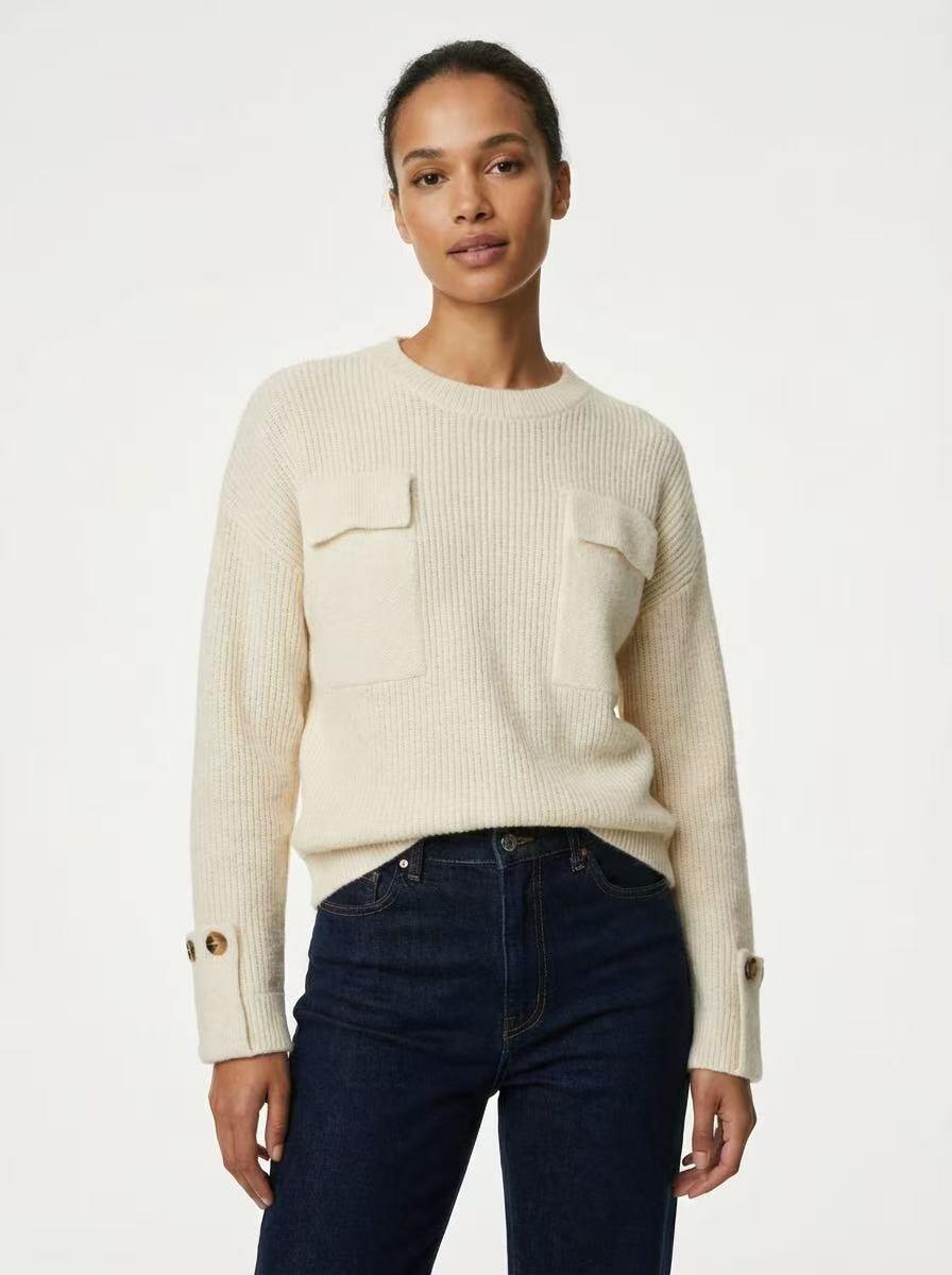 Pullover mit Knopf am Ärmel - Image 2