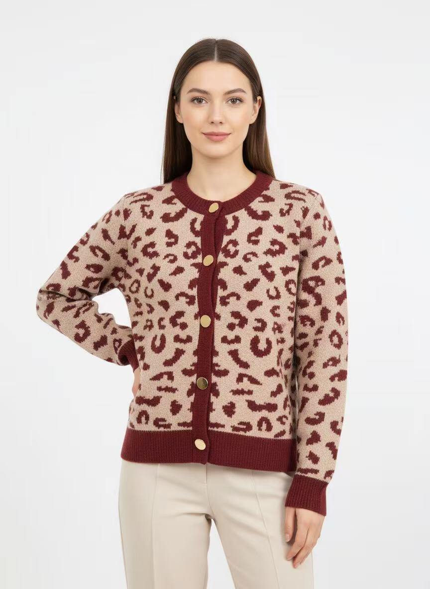 Cardigan leopardato chic - Image 3