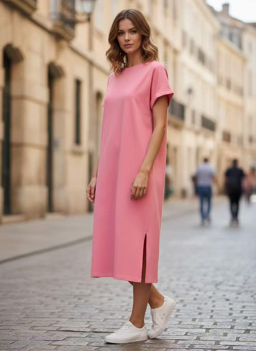 Solid Color Dress - Image 4