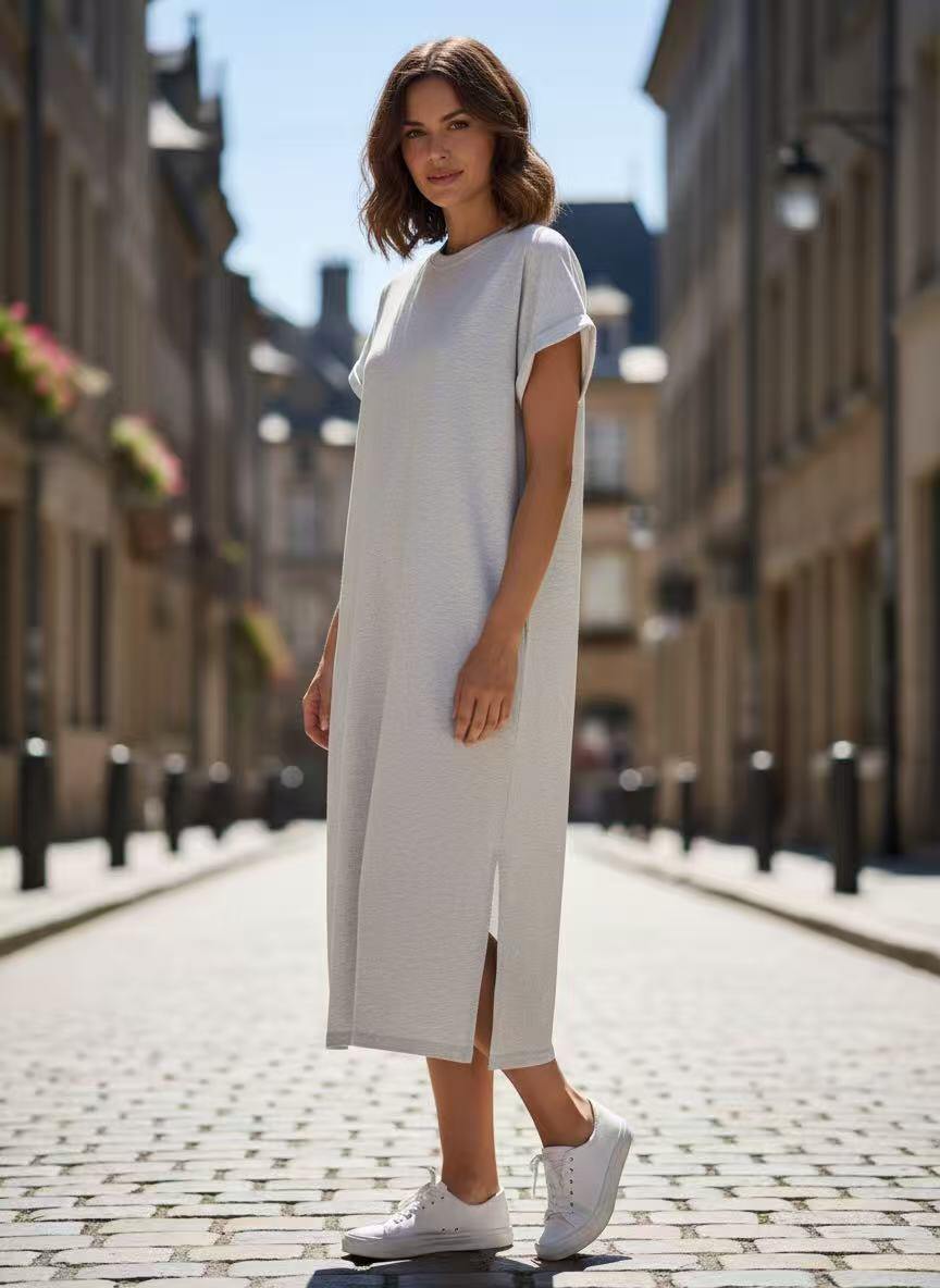 Solid Color Dress - Image 2