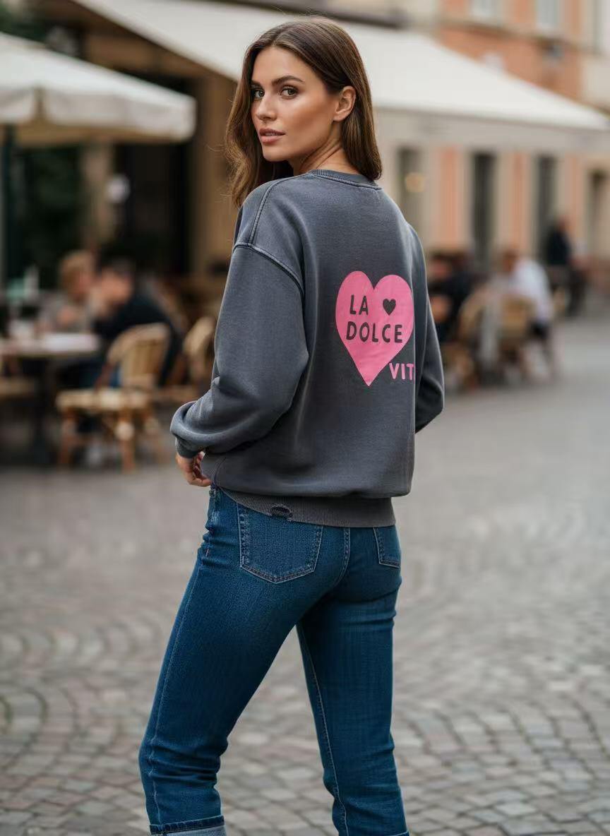 Faded Sweatshirt La Dolce Vita