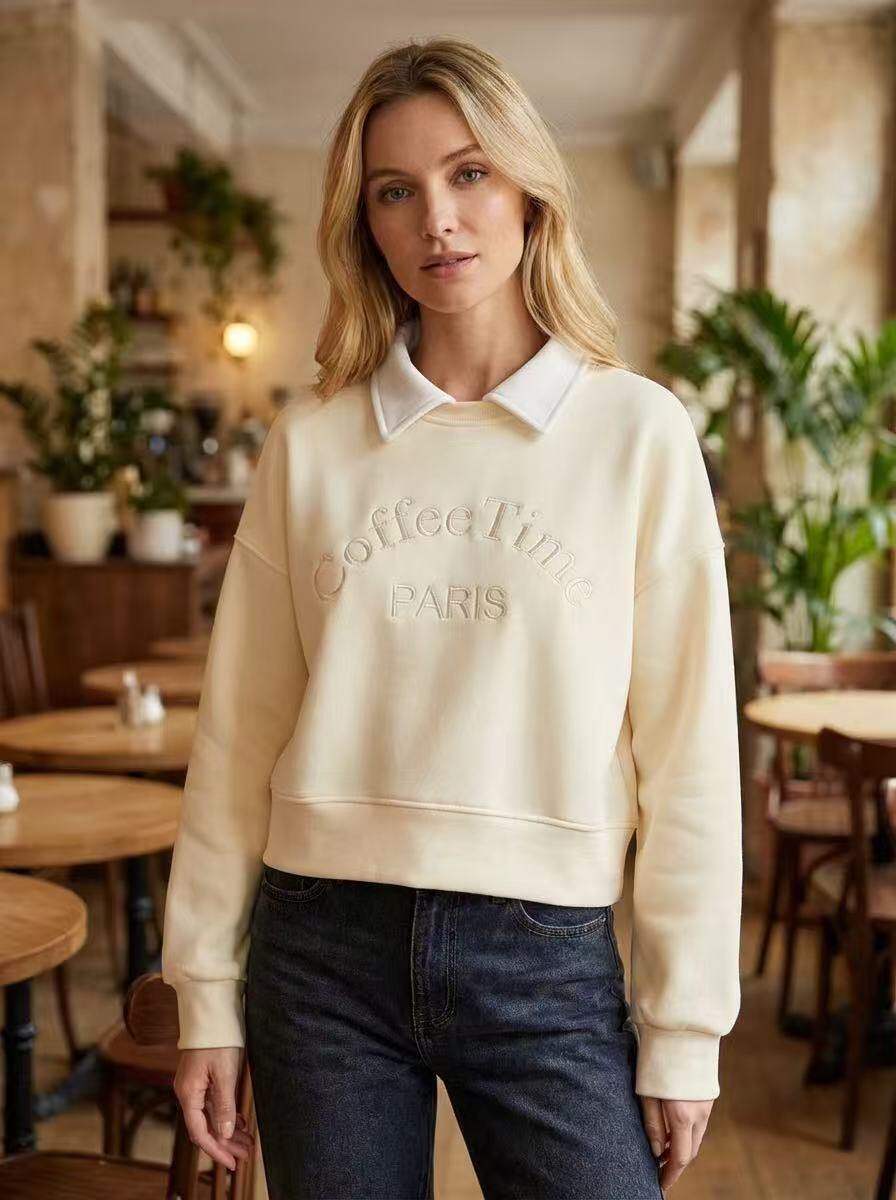 Off-White Sweatshirt 'Coffee Time Paris'