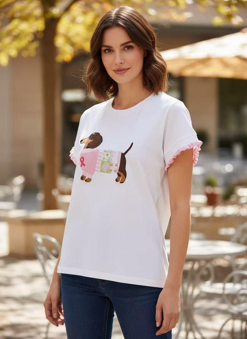 Camiseta Bordada de Teckel - Image 2