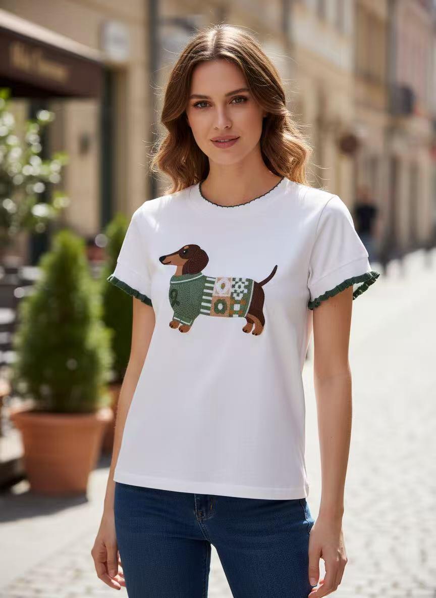 Camiseta Bordada de Teckel - Image 3