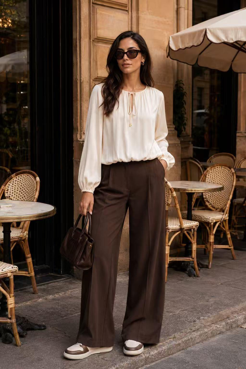 Grossiste Ciao Milano - Blouse satinée au tombé fluide