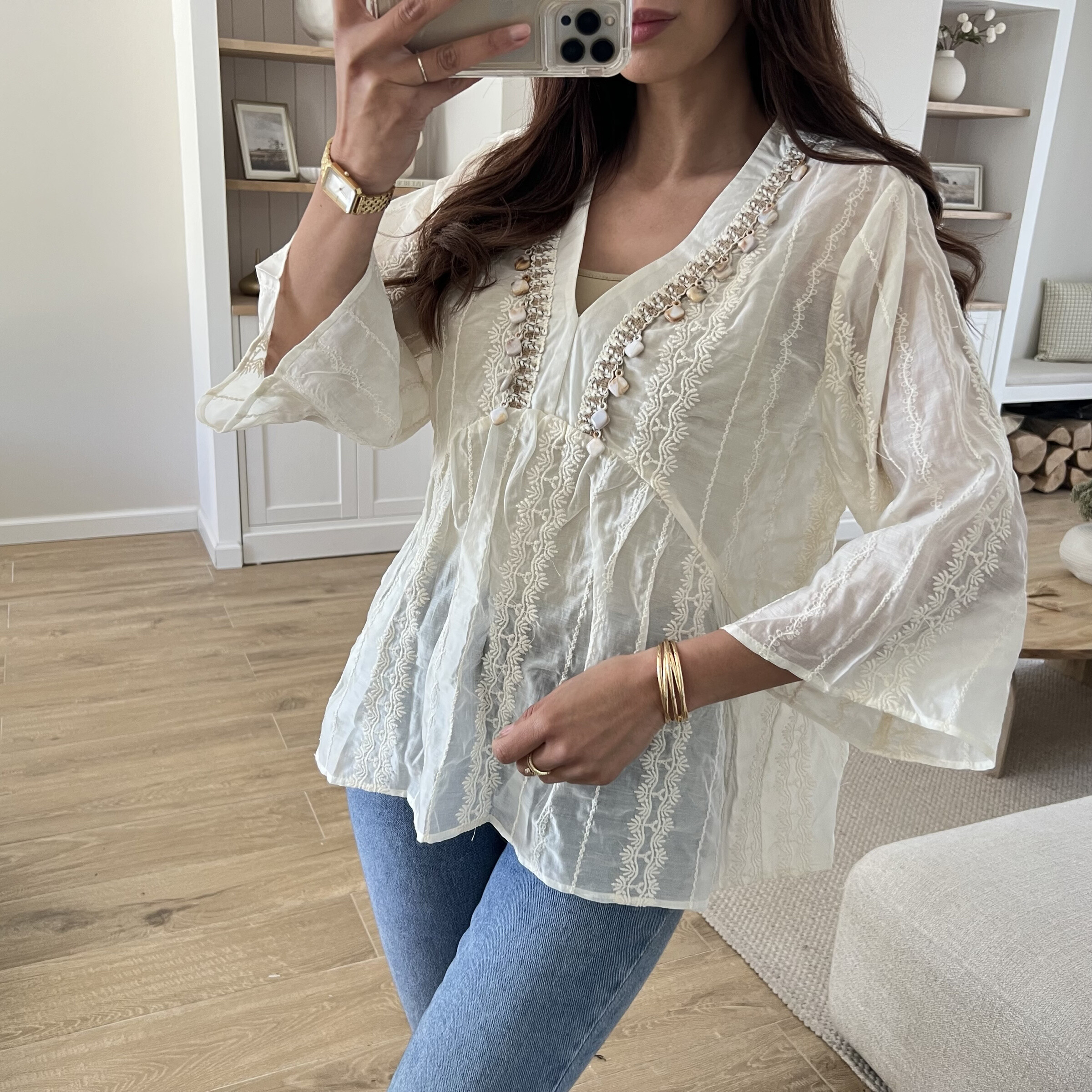 Grossiste Ciao Milano - Tops Bohème Broderie et Coquillages
