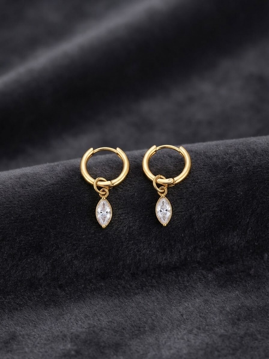 Grossiste CICI&H - Boucles d’oreilles acier inoxydable zircone