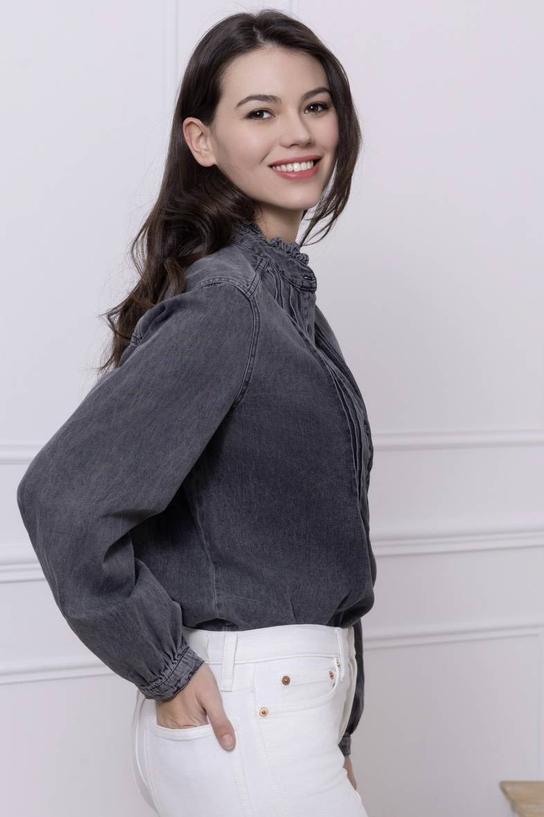 FEINE DENIMBLUSE - Grau 2 - Miniaturansicht