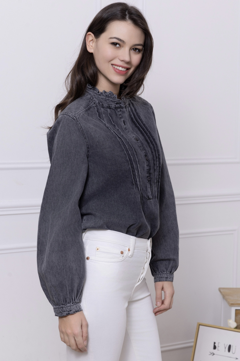FEINE DENIMBLUSE - Grau 3 - Miniaturansicht