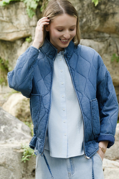 Grossista Ciminy - GIACCA IN DENIM TENCEL IMBOTTITA Grossista Ciminy - GIACCA IN DENIM TENCEL IMBOTTITA