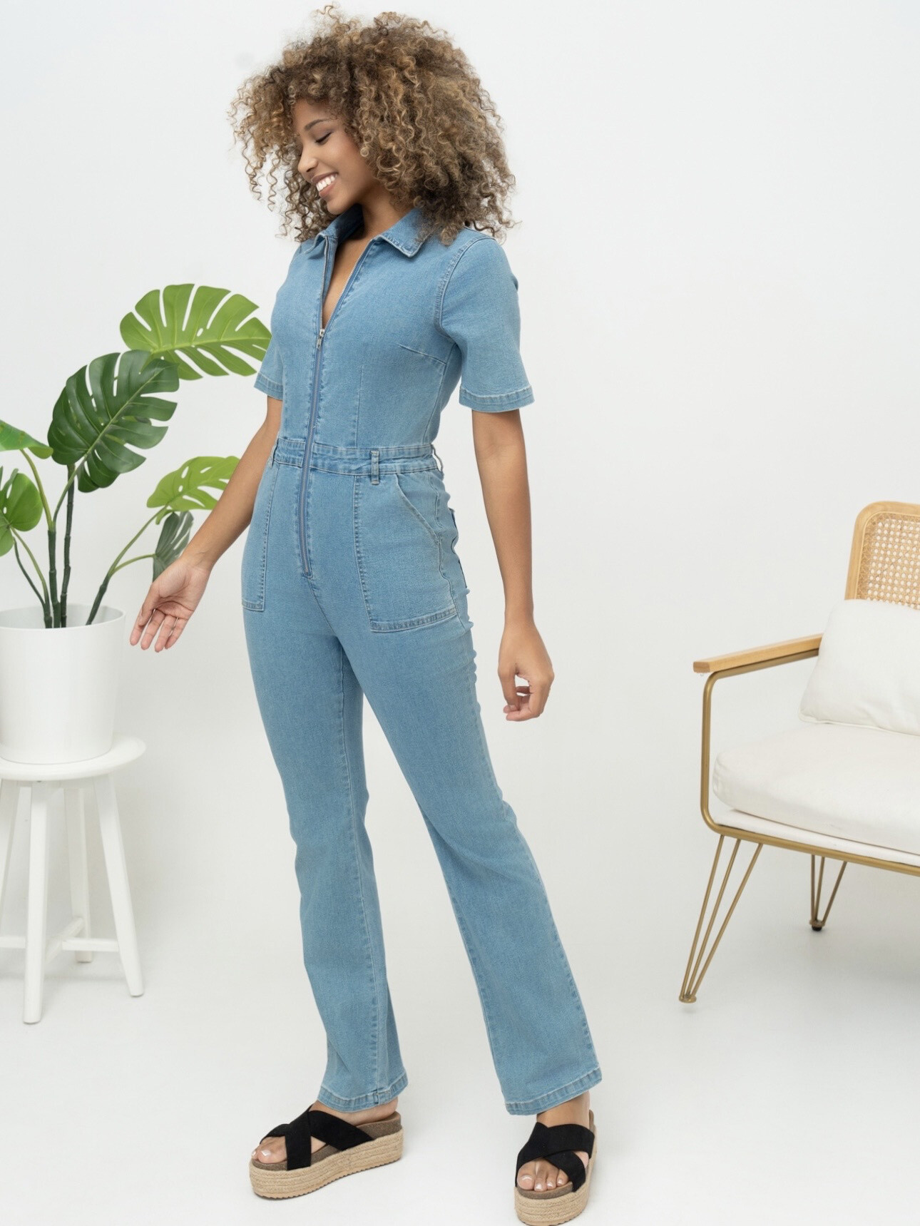 Grossiste Ciminy - COMBINAISON EN JEANS STRETCH