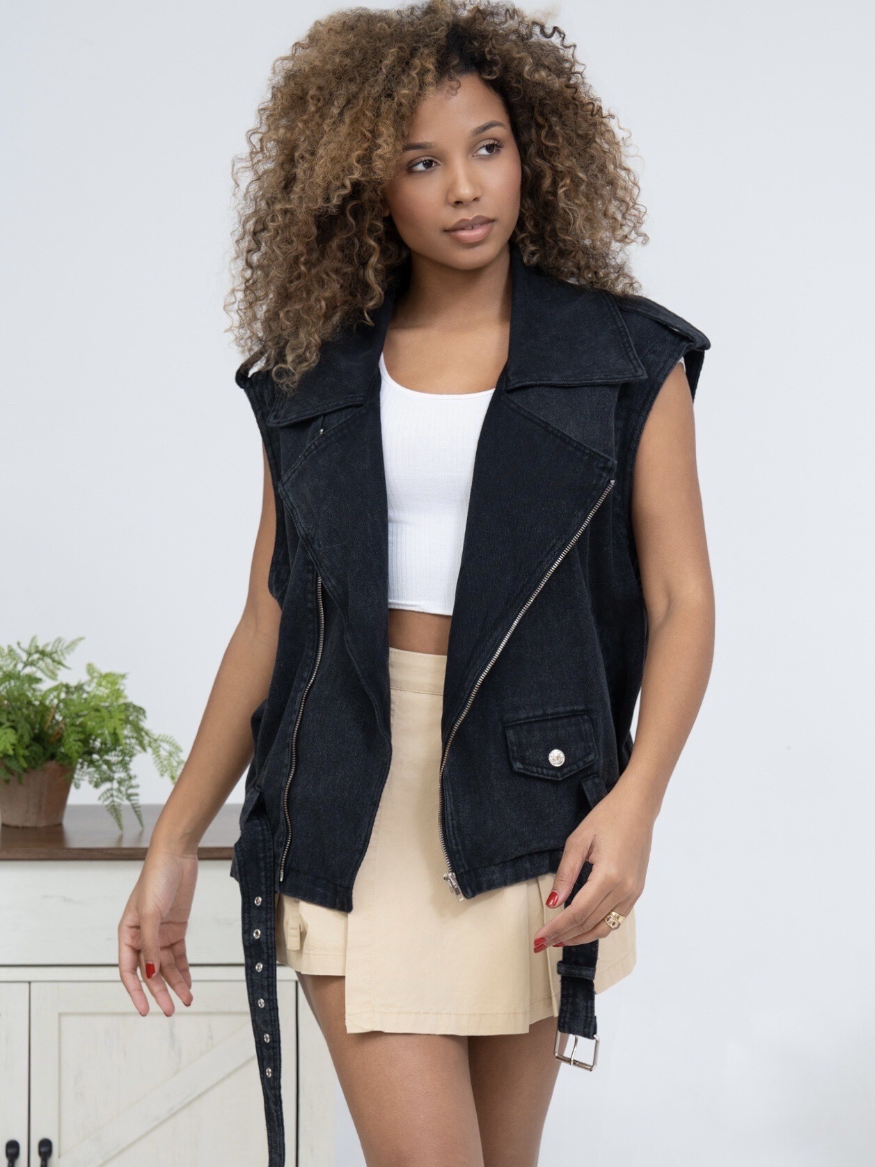 Grossiste Ciminy - GILET PERFECTO OVERSIZED EN JEANS