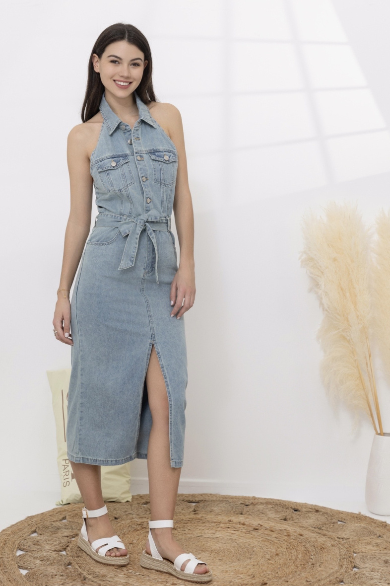 Grossiste Ciminy - ROBE EN JEAN DOS NUE
