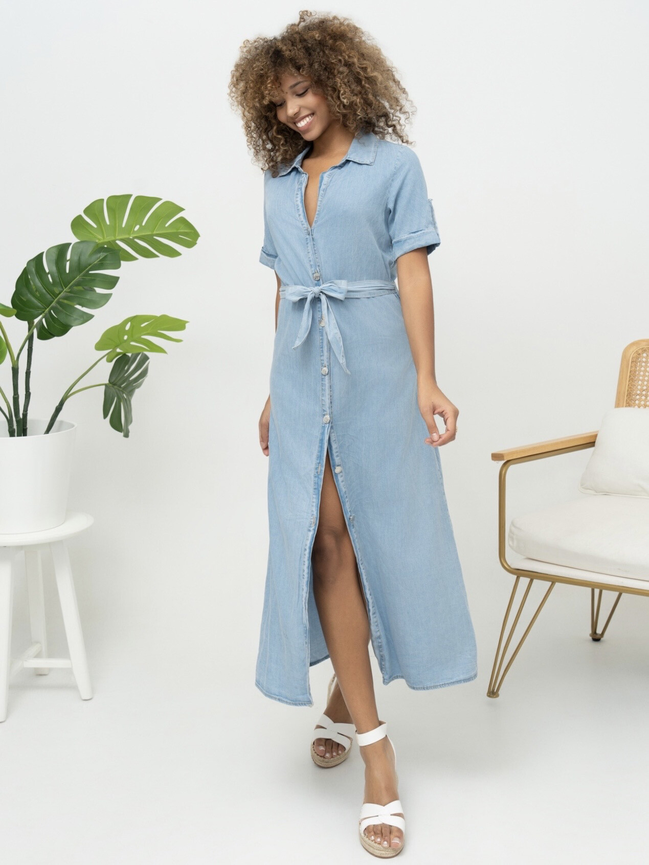 Grossista Ciminy - Vestito di jeans maxi