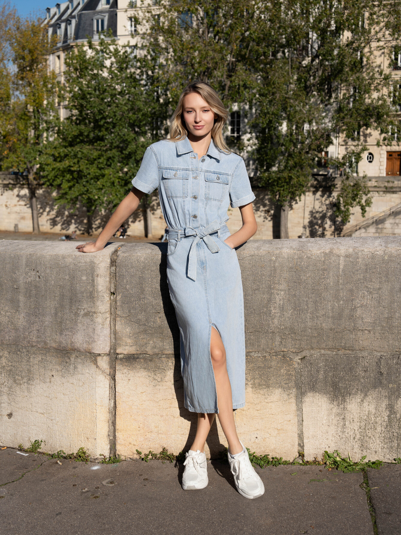 Großhändler Ciminy - LANGE JEANSKLEID