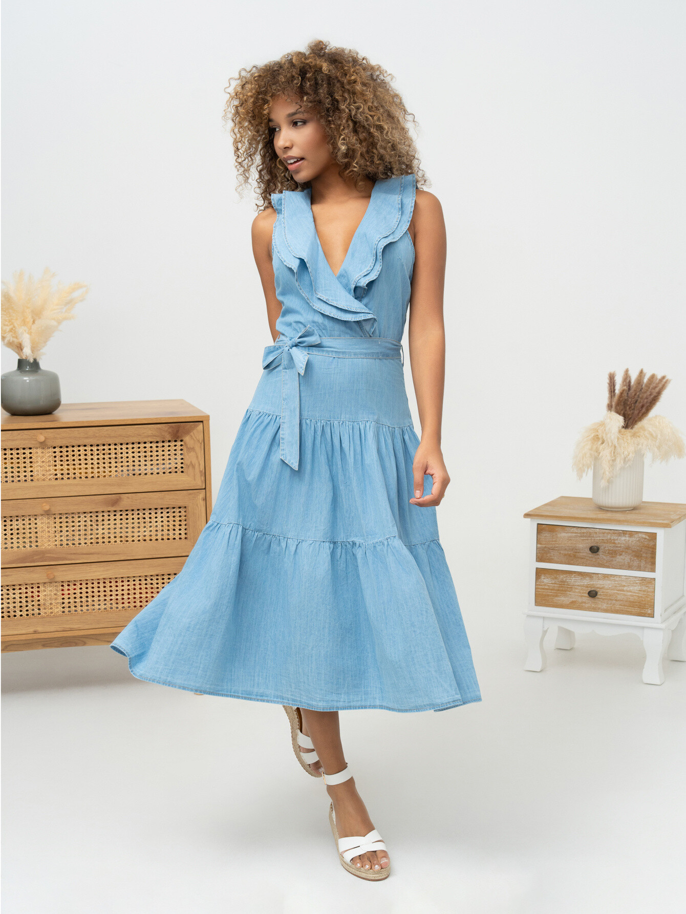 Großhändler Ciminy - WICKELKLEID AUS JEANS