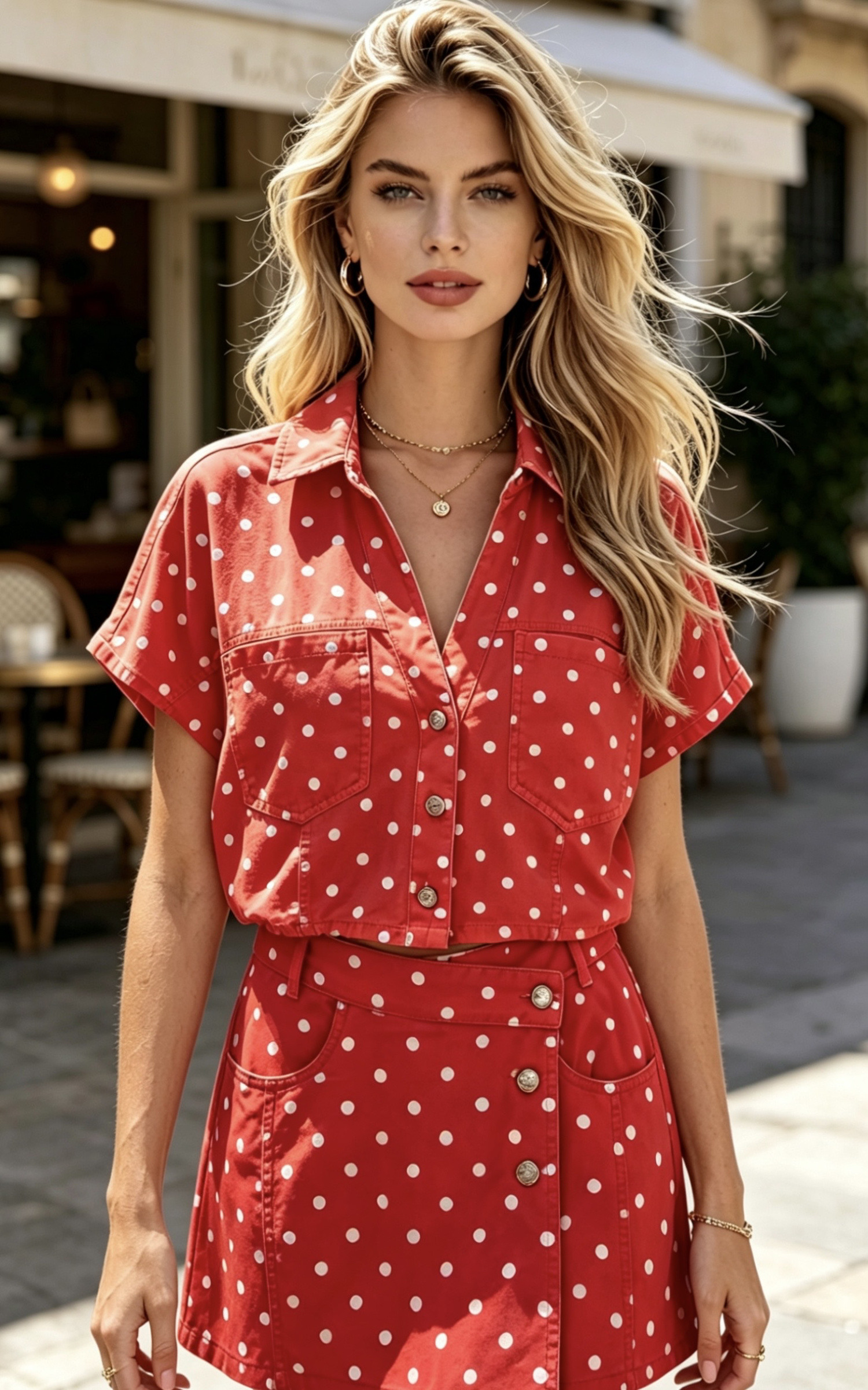 Wholesaler Ciminy - COTTON TOP WITH POLKA DOTS