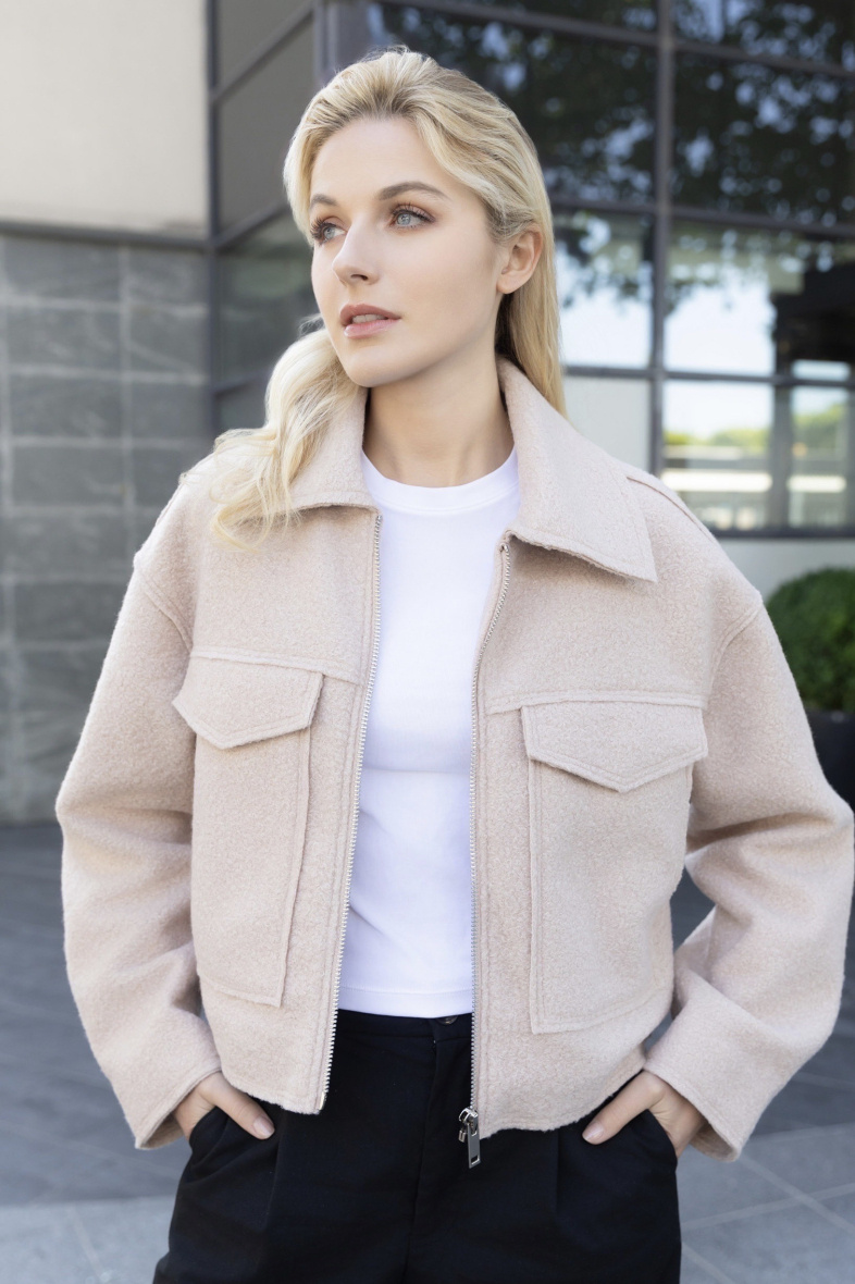 Großhändler Ciminy - Jacke aus gewalkter Wolle