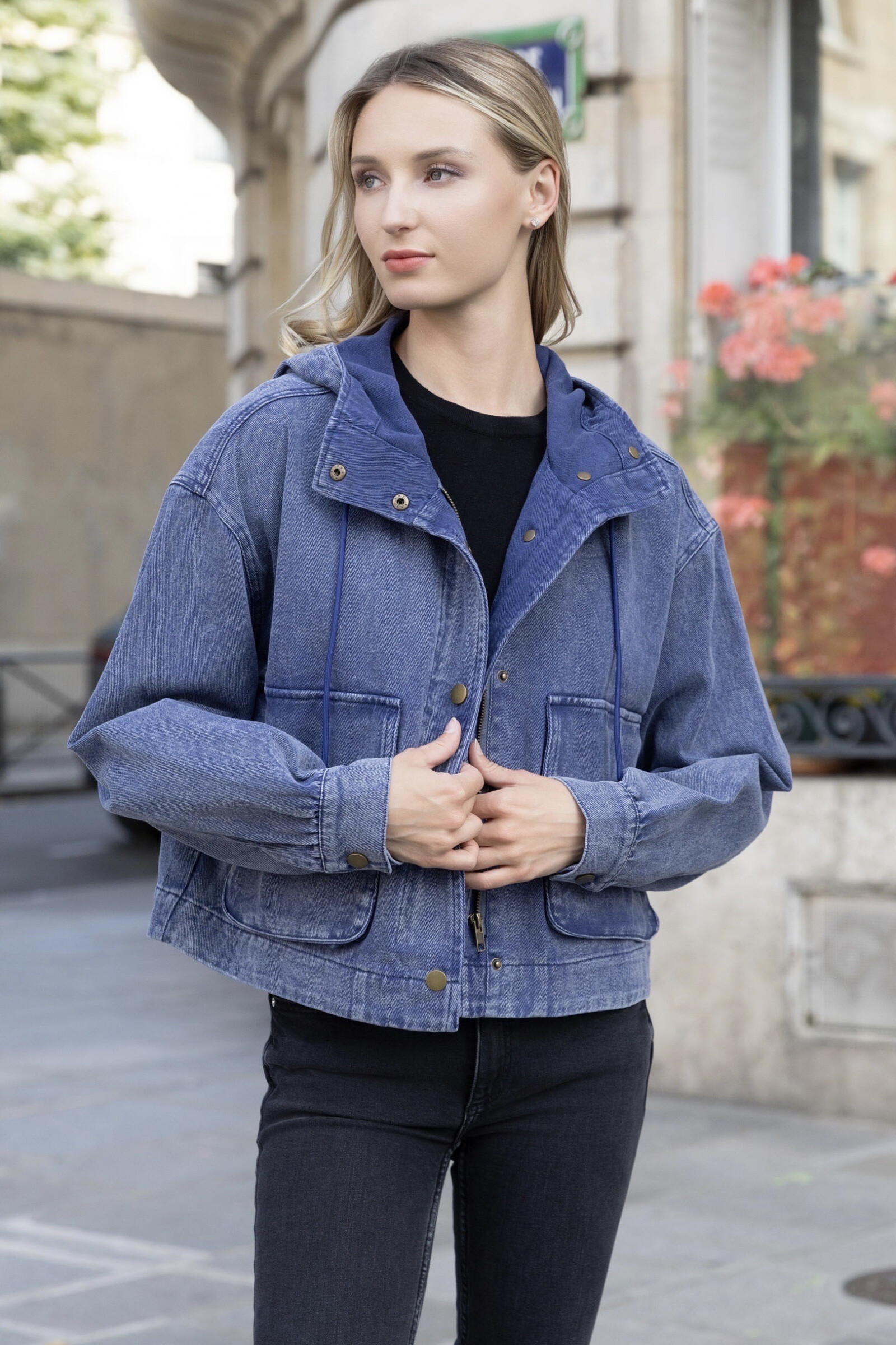 Großhändler Ciminy - JEANSJACKE MIT KAPUZE