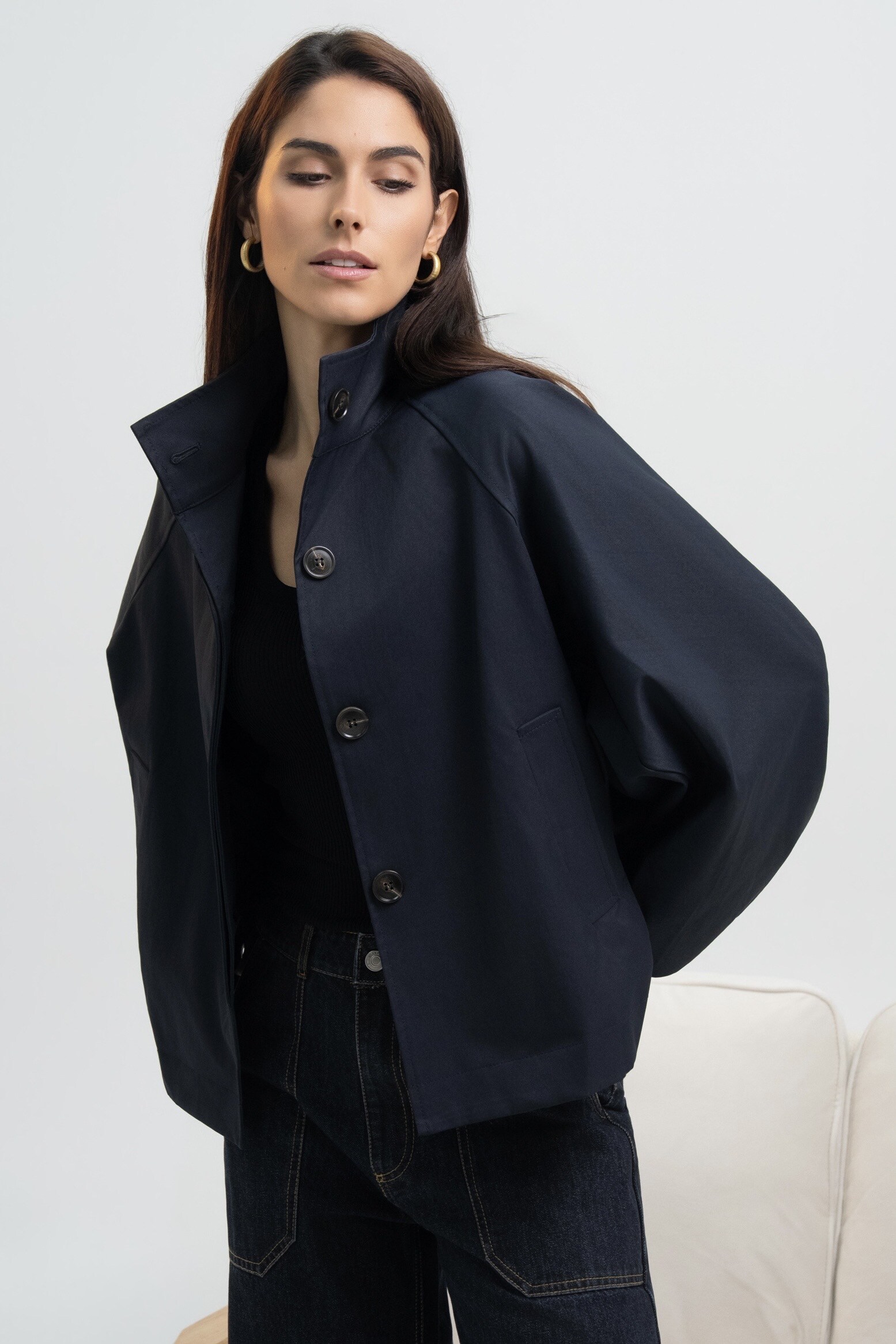 Großhändler Ciminy - KURZE OVERSIZE TRENCHCOAT