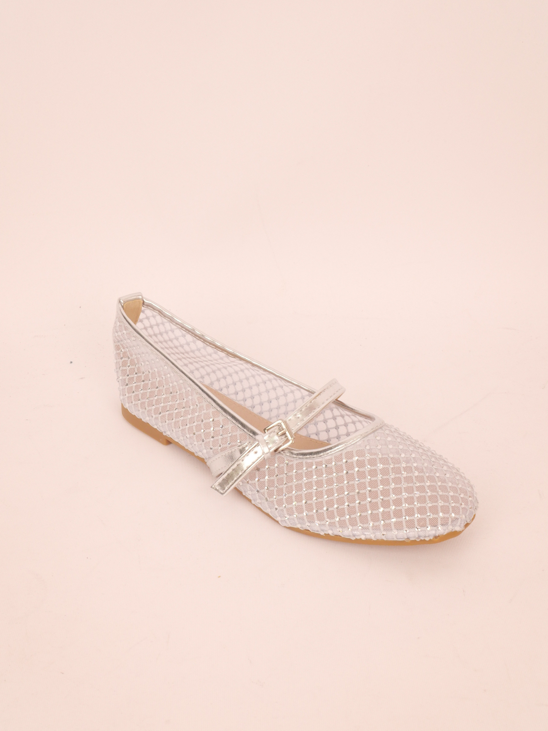 Grossiste Cink Me - Ballerines en maille et résille translucide avec bride simili à boucle ajustable
