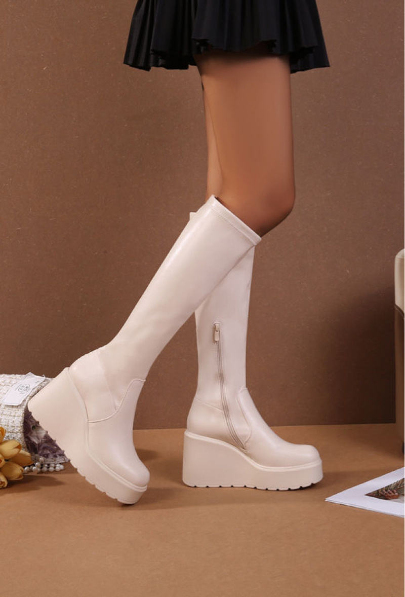 Grossiste Cink Me - Bottes montantes en simili à semelle plateforme