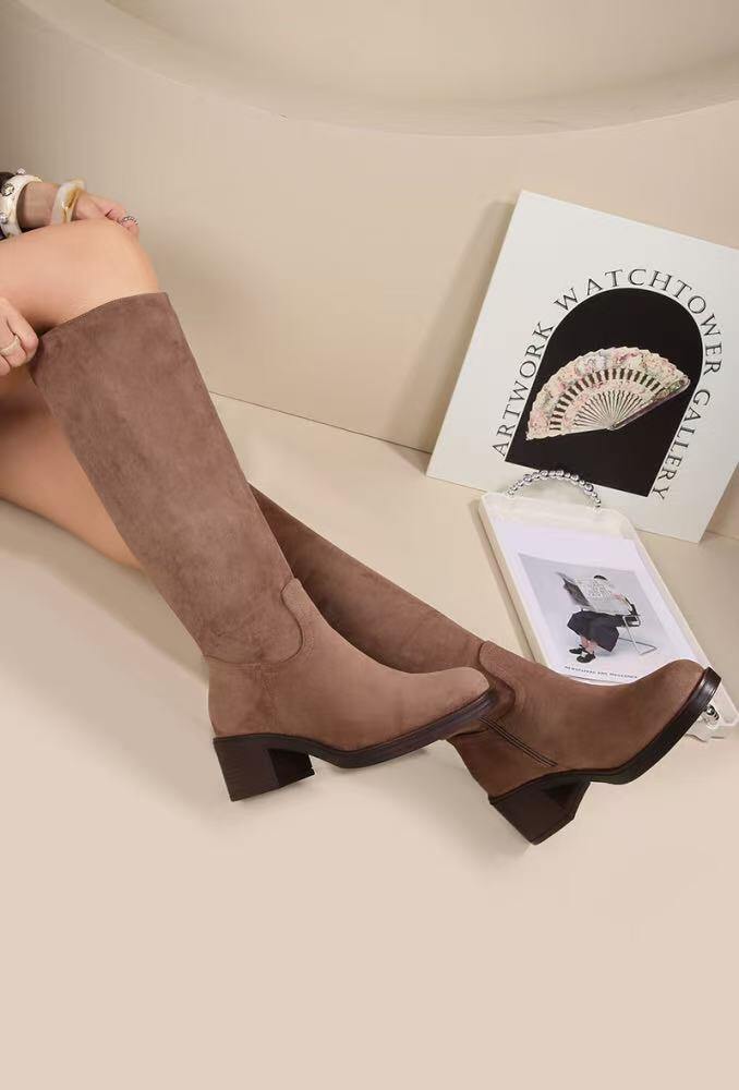 Wholesaler Cink Me - Suede platform boots with chunky heels