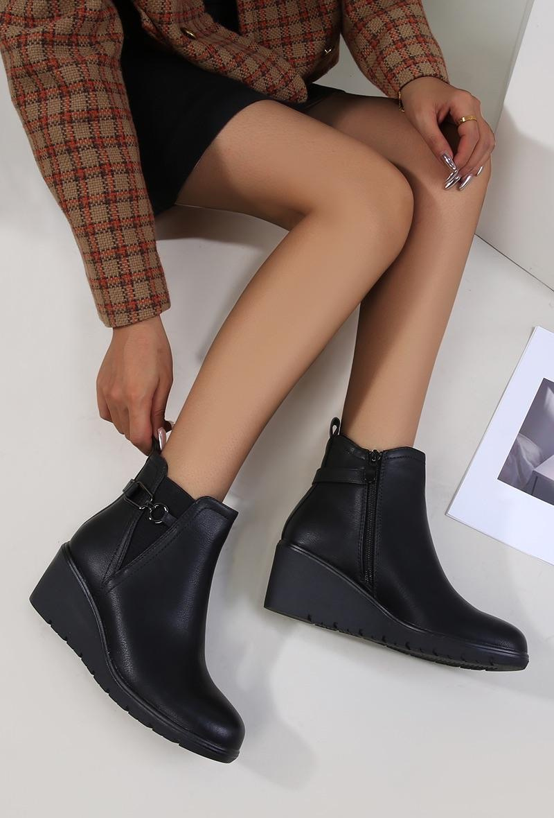Wholesaler Cink Me - Faux leather wedge ankle boots