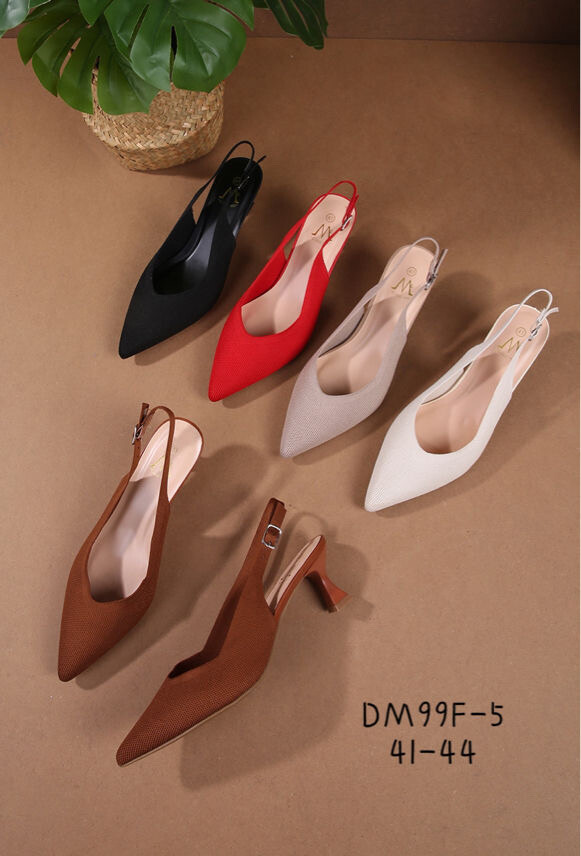 Wholesaler Cink Me - Slingback pumps in fine rigid mesh and spool heel